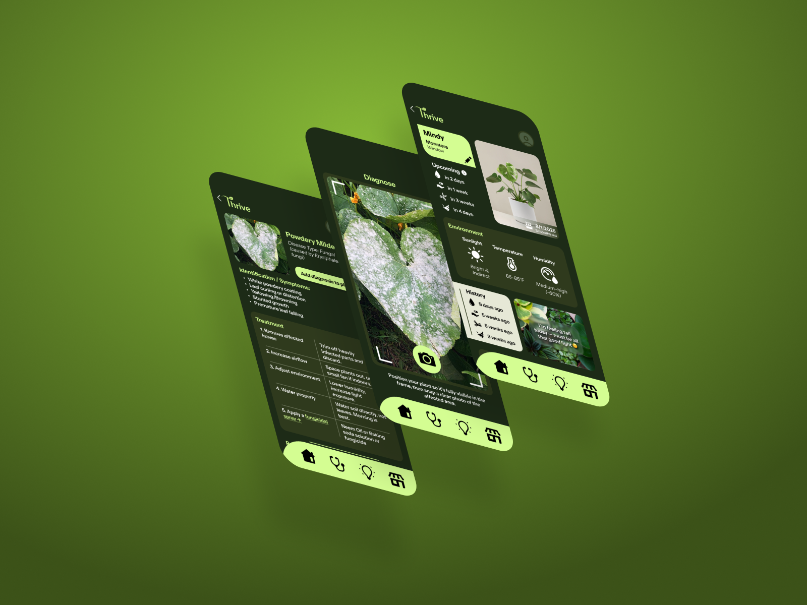 Thrive app mockup overview